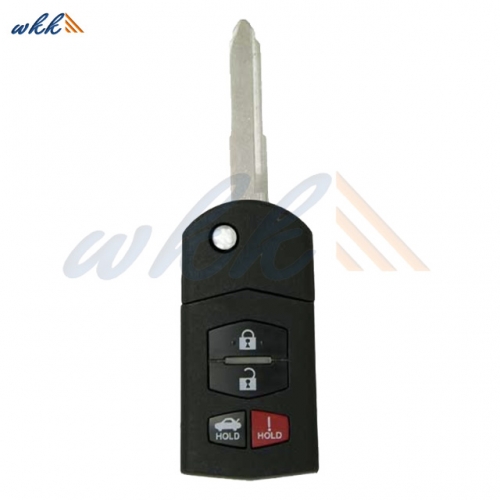 3+1 Buttons BBM4-67-5RY BGBX1T478SKE125-01 315MHz Flip Key for Mazda 3