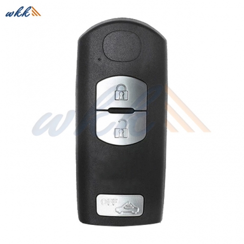 2+OFF Buttons WAZSKE13D01 49CHIP 433MHz Smart Key for Mazda